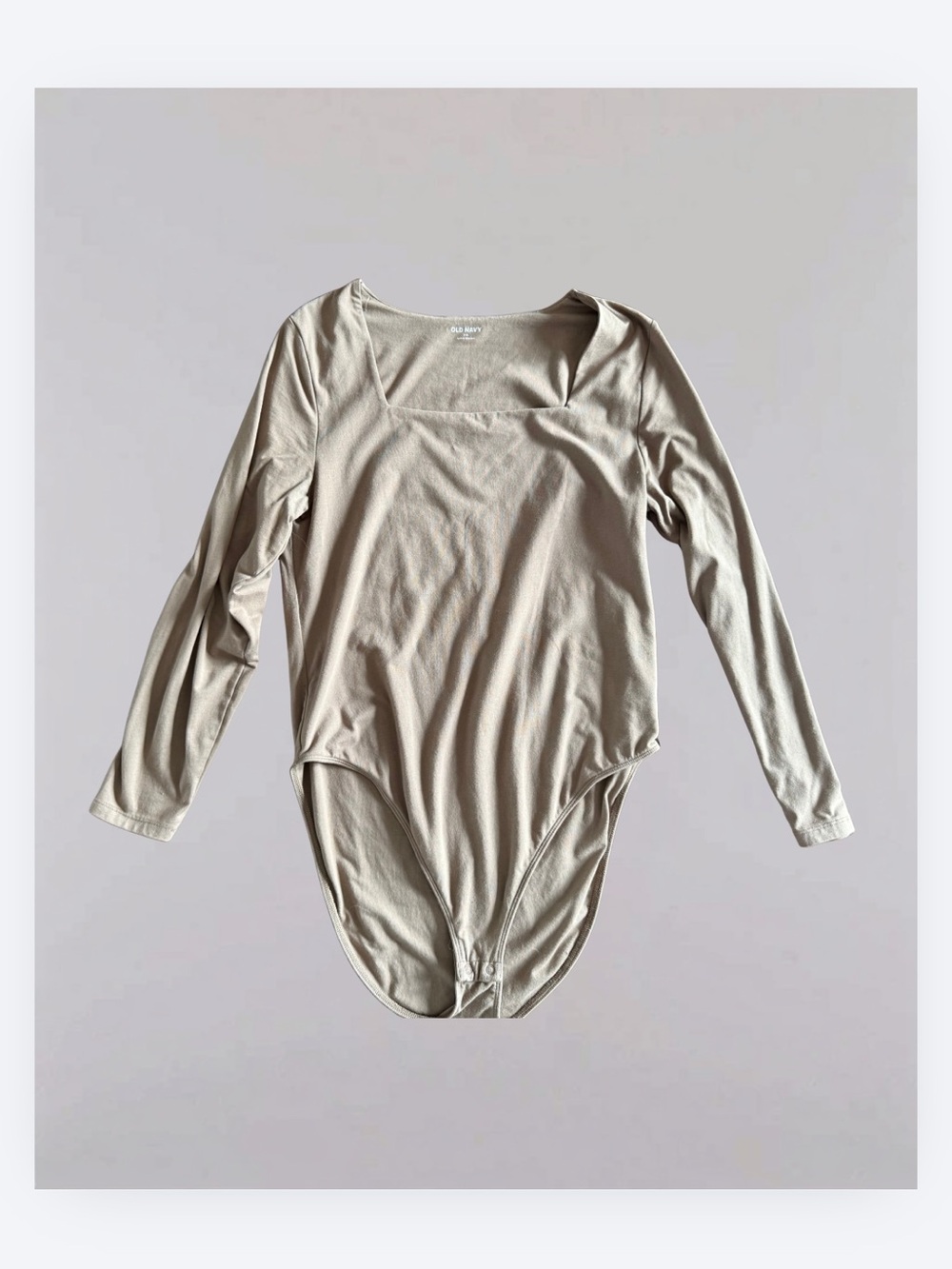 Old Navy Long-Sleeve Bodysuit in Beige